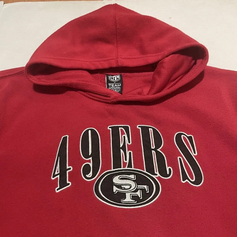 NFL Apparel Team San Francisco‎ 49ers Red Black Hoodie Pocket Youth XL 18/20